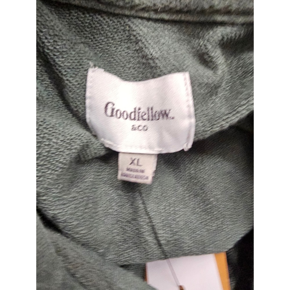 Goodfellow & Co Mens Vintage 1/4 Zip Pullover Green Cotton Casual Size XL - Picture 4 of 7